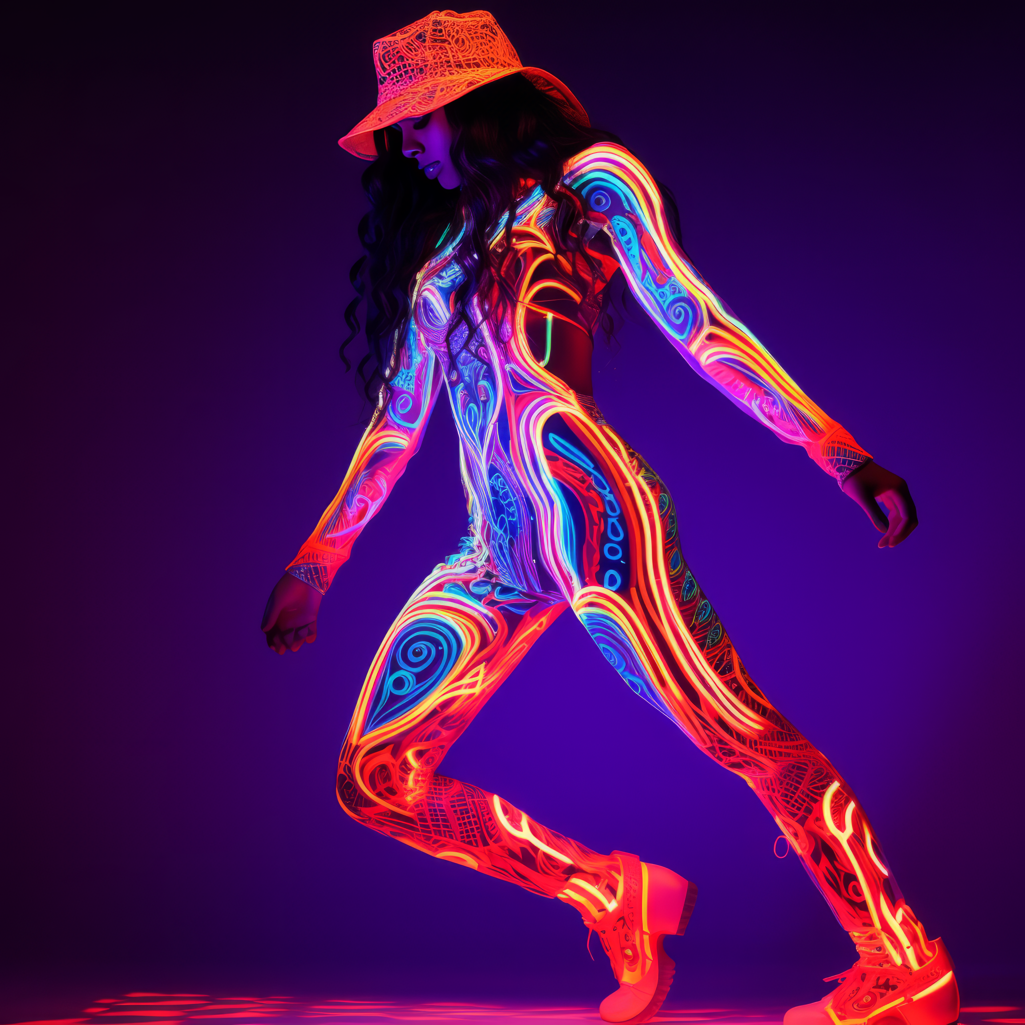 neon model